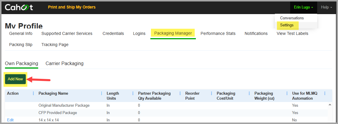 create
      each box, mailer, or bag you use for shipping